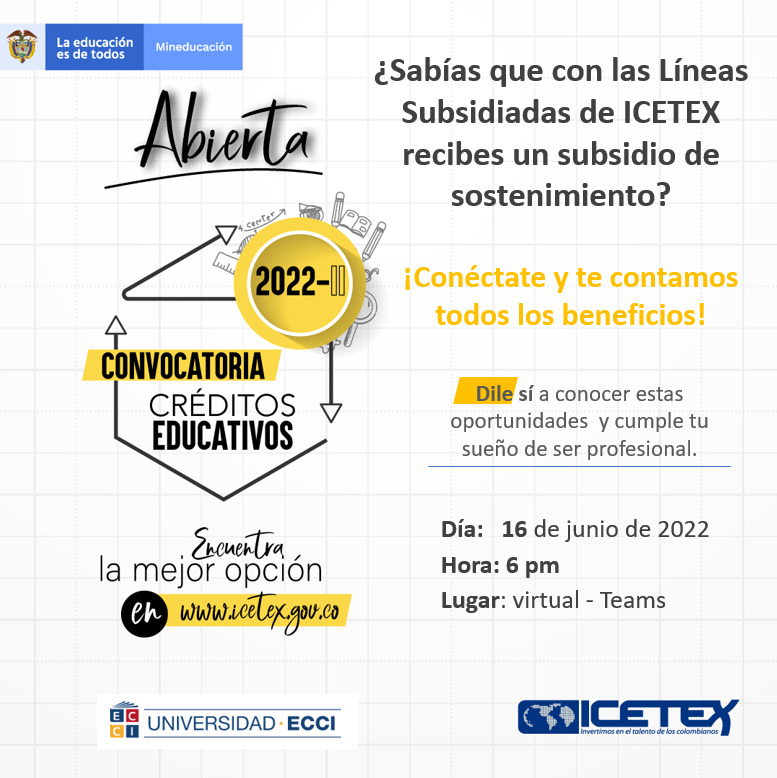 Convocatoria Créditos Educativos: Icetex
