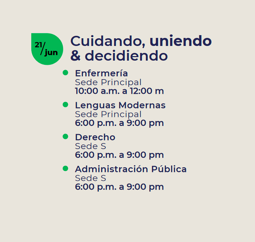 Cuidando, uniendo y decidiendo - Modal